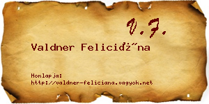 Valdner Feliciána névjegykártya